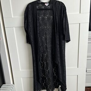 Black Lace Kimono Cardigan